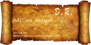 Dézsi Roland névjegykártya